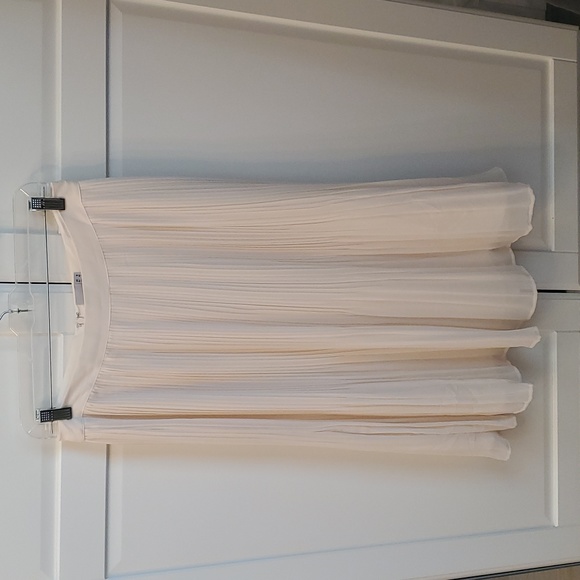 Asos ivory chiffon a-line midi skirt - Picture 1 of 4